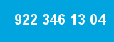922 346 13 04